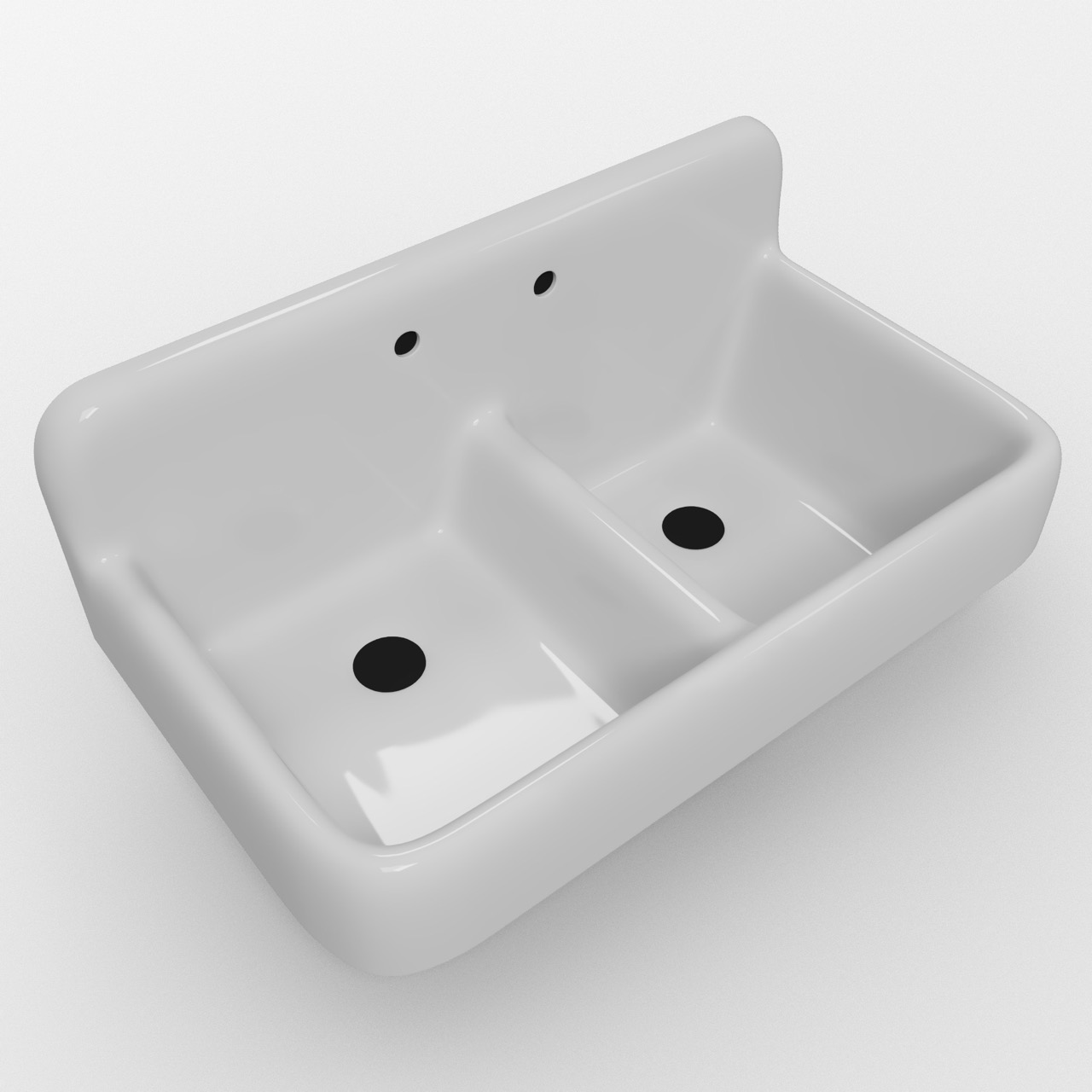 Double Basin High Back Farmhouse Style Sink - Model #DBR4224 - Image 5
