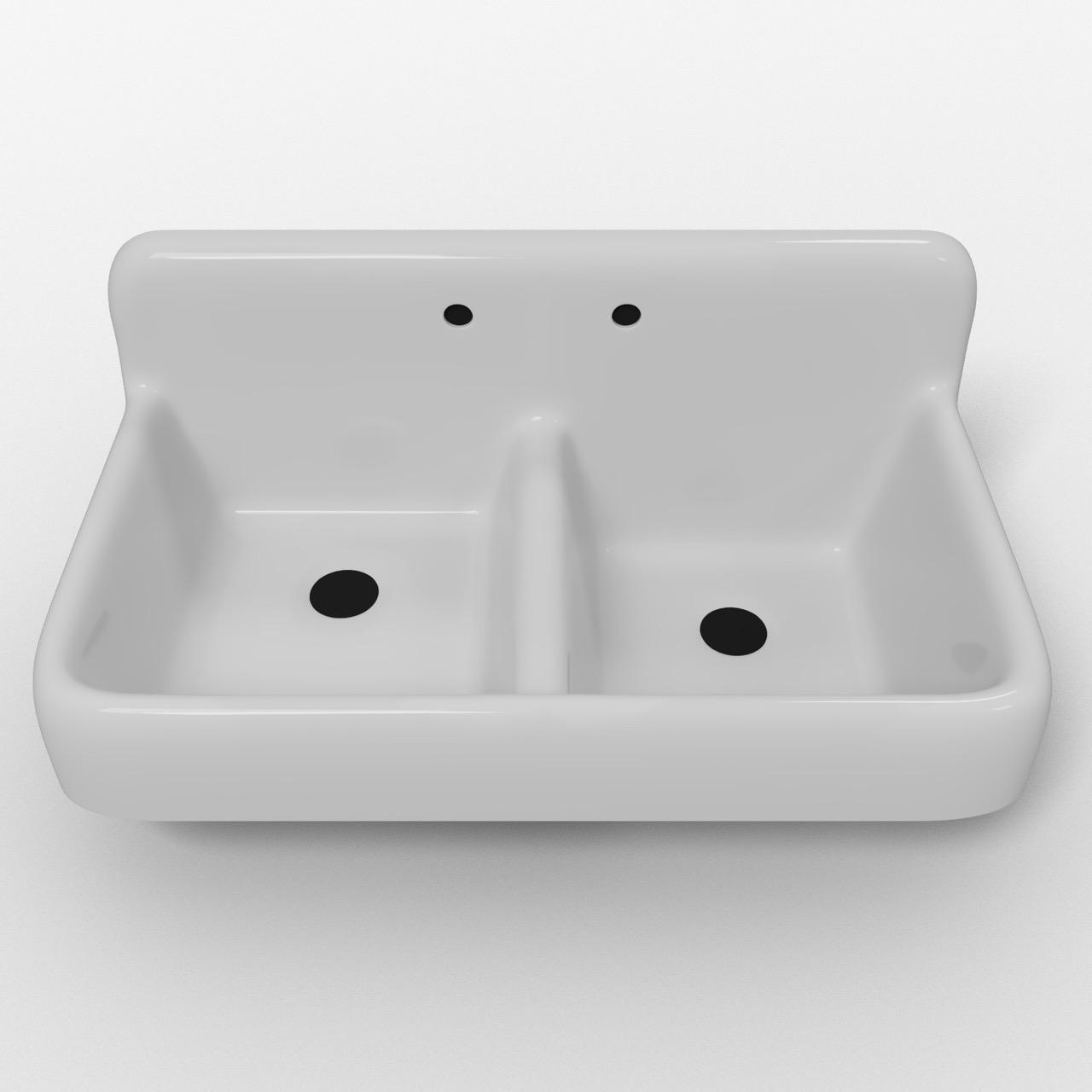 Double Basin High Back Farmhouse Style Sink - Model #DBR4224 - Image 6