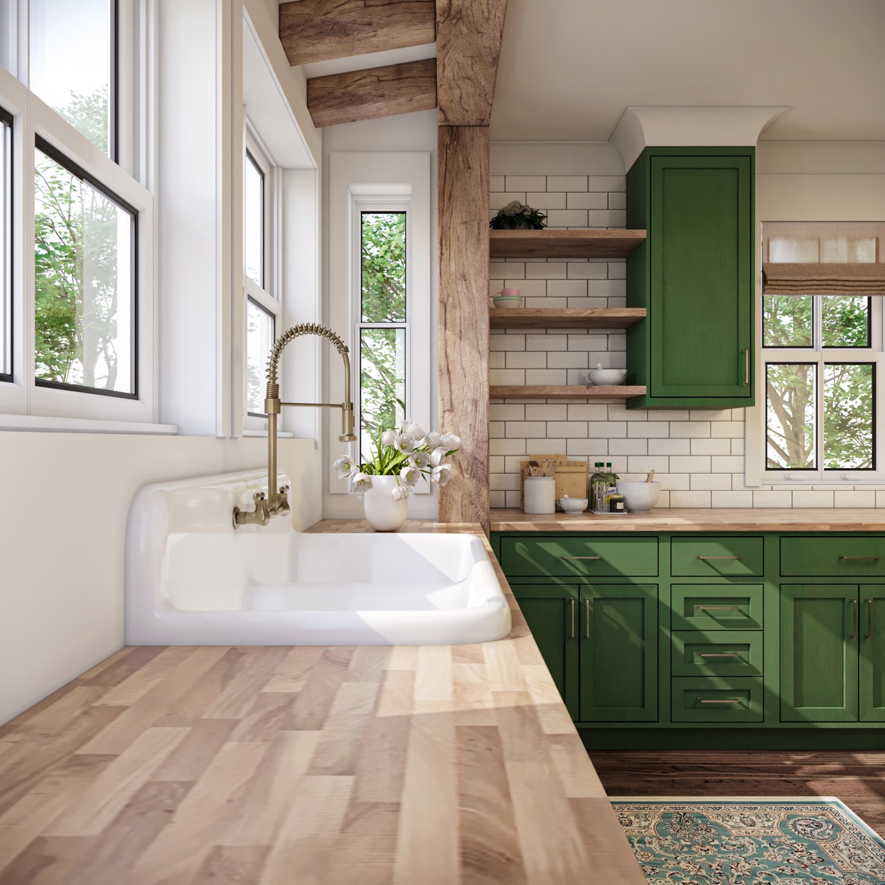 Double Basin High Back Farmhouse Style Sink - Model #DBR4224 - Image 3