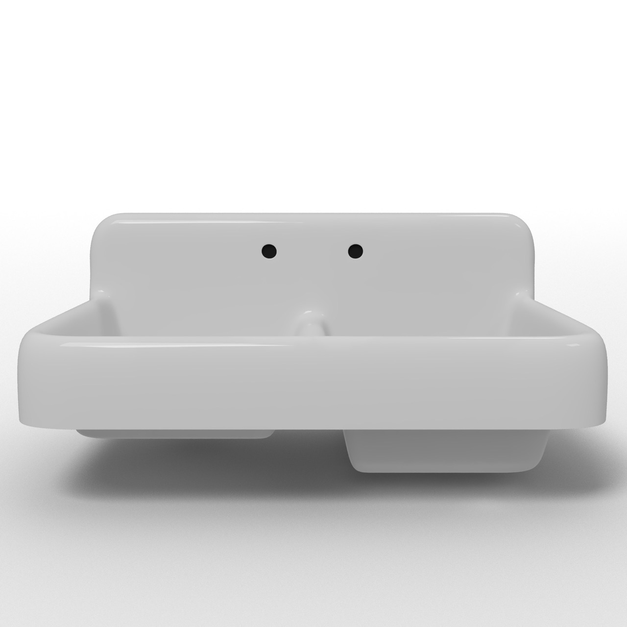 Double Basin High Back Farmhouse Style Sink - Model #DBR4224 - Image 7