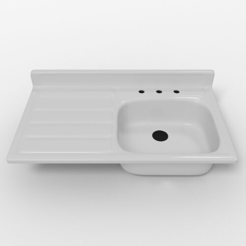 Single Bowl Left Hand Drainboard Sink - Model #SBW4224-L