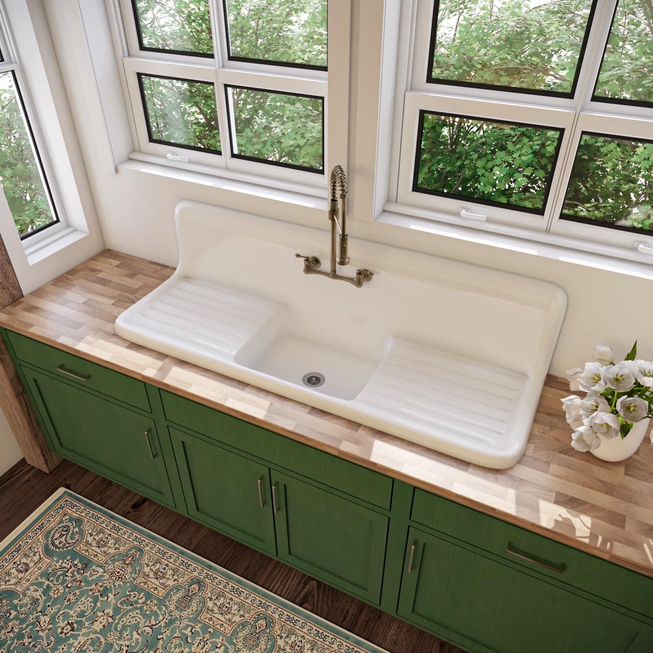 Single Bowl with Double Drainboards - Model #SBDW6020 - Image 2